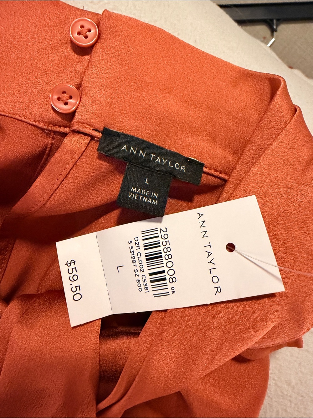 NWT Ann Taylor Sleeveless High-Neck Camisole in Orange - Picture 3 of 6